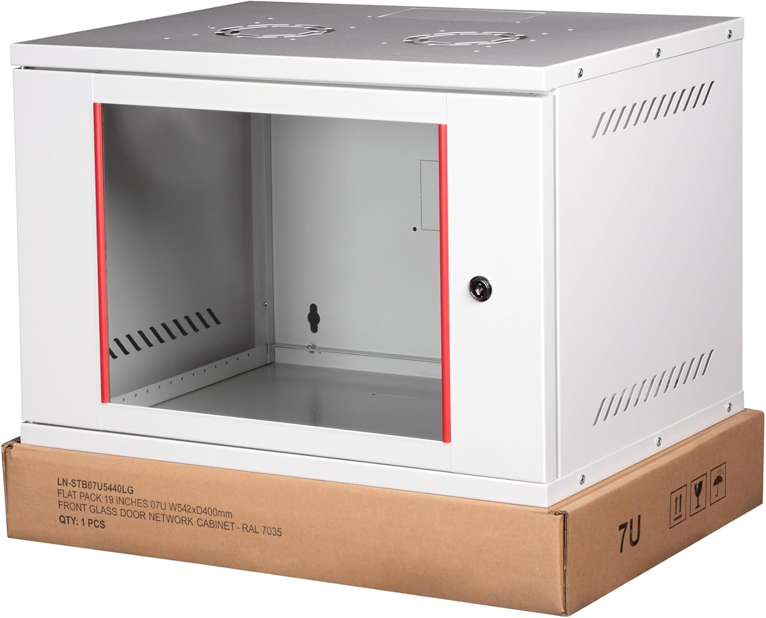 LANDE 7U LN-STB07U5440LG 19" STB SECURITY BOX DUVAR TIPI KABINET W=542 MM D=400 MM