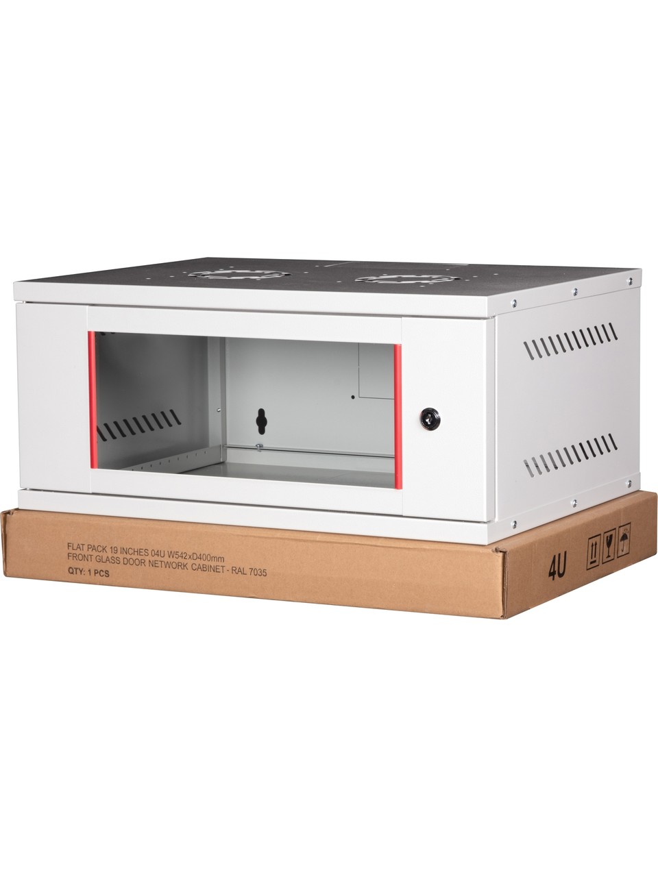 LANDE 4U LN-STB04U5440LG 19" STB SECURITY BOX DUVAR TIPI KABINET W=542 MM D=400 MM