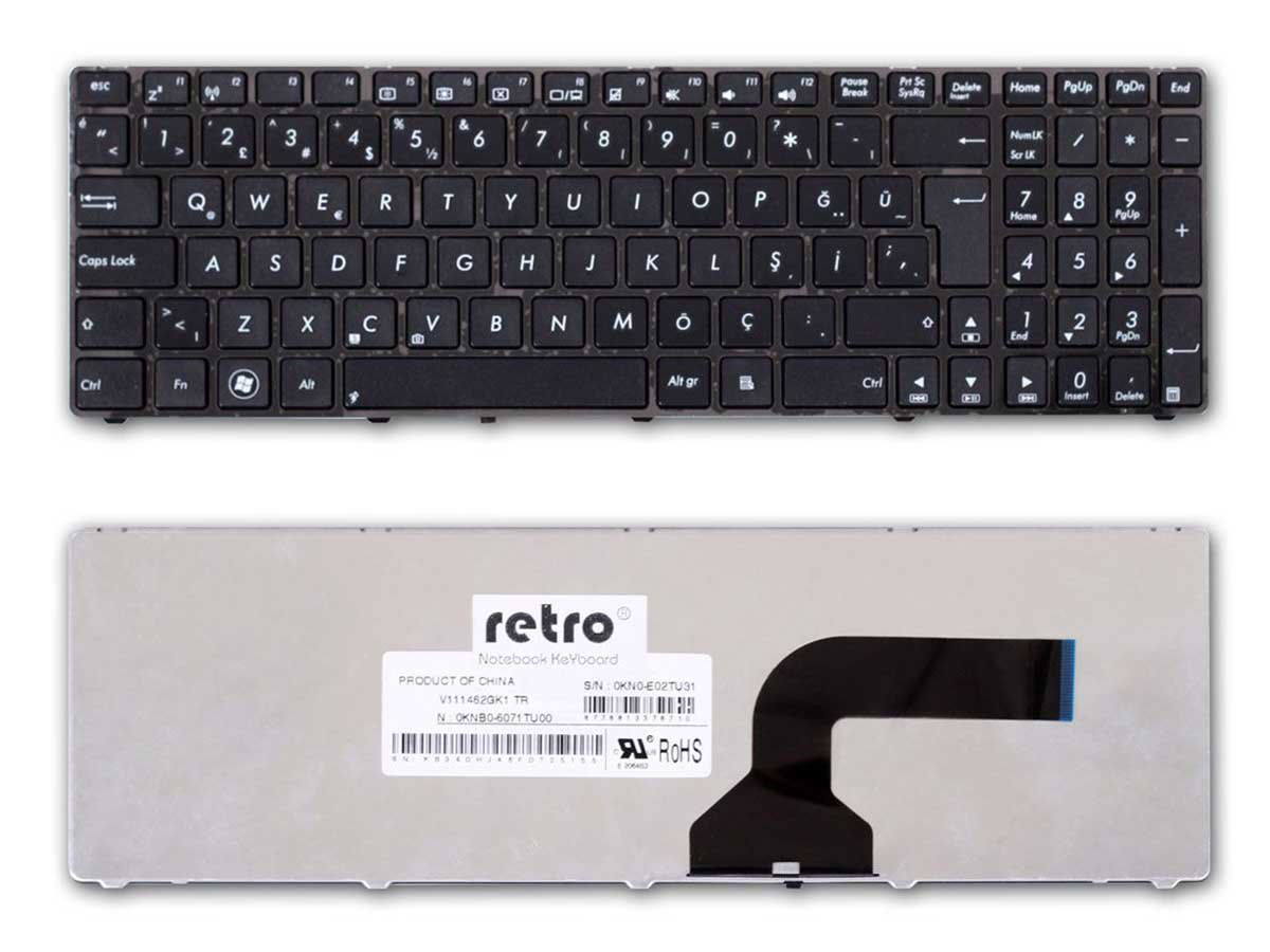 Asus F50 Uyumlu Notebook Klavyesi Siyah - TR