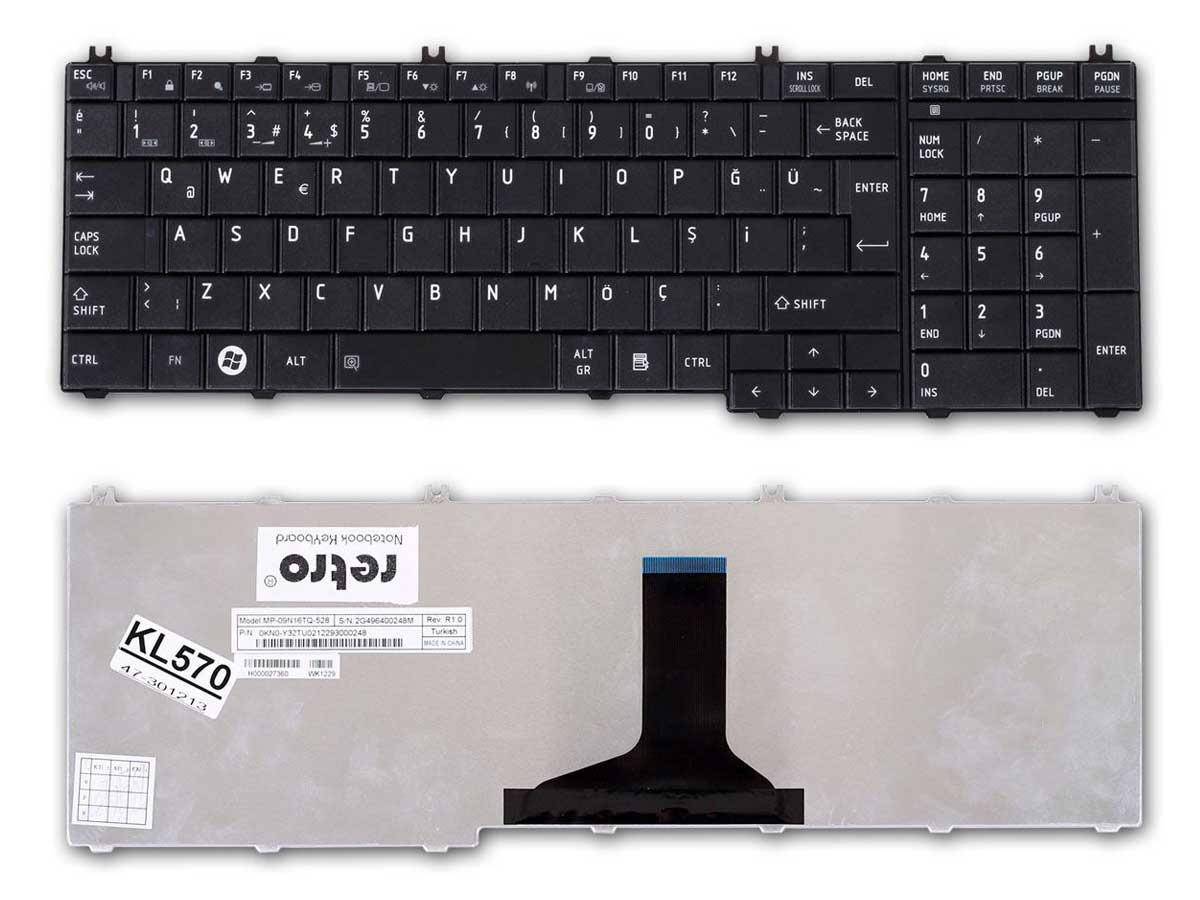 Toshiba Satellite C650 Uyumlu Nb Klavyesi - Siyah - TR