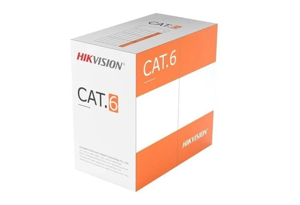 Hikvision DS-1LN6UU/CCA CAT6 U/UTP 24 AWG 305 Metre Ağ Kablosu, CCA, 0,57 mm