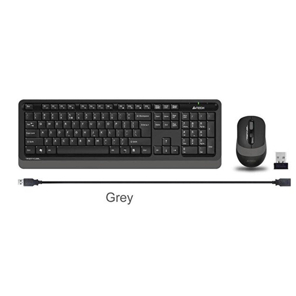 A4 Tech FG1010 Q Kablosuz MM Klavye Mouse Gri