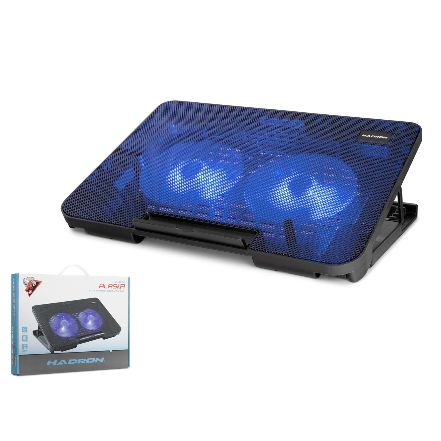Hadron Hdx4252 Notebook Soğutucu 2 Fan Led Siyah