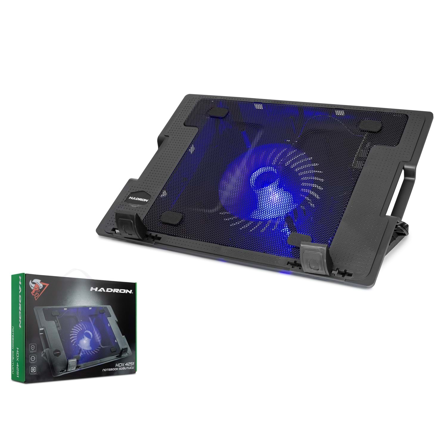 HADRON HDX4251 Laptop Soğutucu LED Siyah