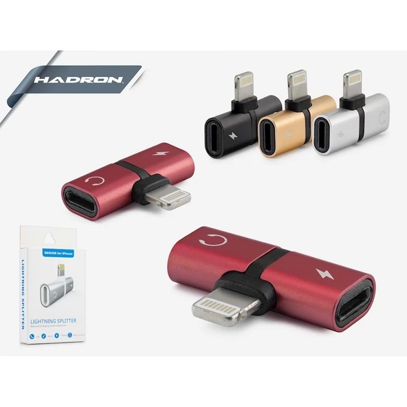 Hadron HR4736 HDX5035 İphone To Şarj ve Kulaklık Çevirici Adaptör