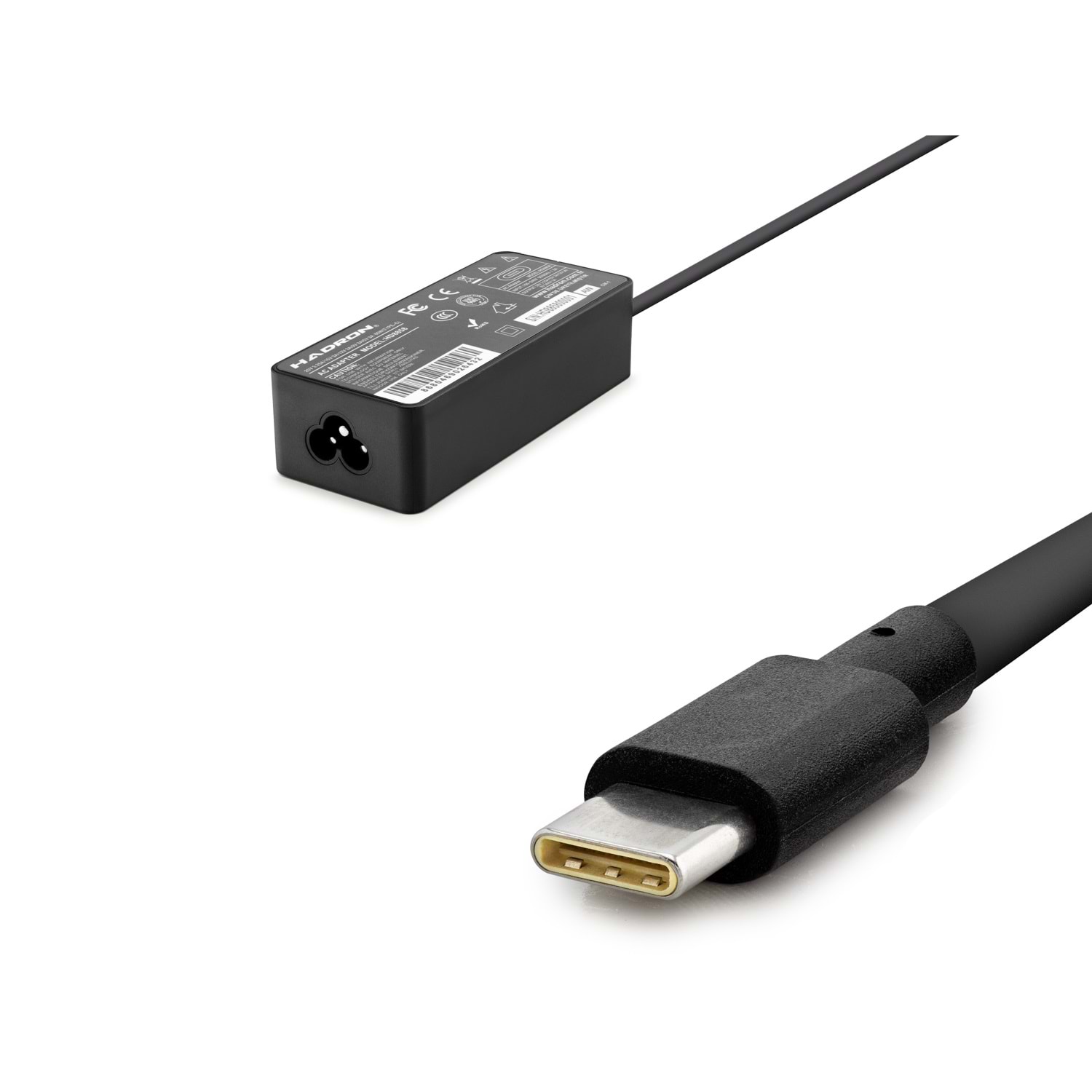 HADRON HD8858 Laptop Adaptörü 65W 20V 3.25A Type-C Lenovo Dell HP Asus Siyah