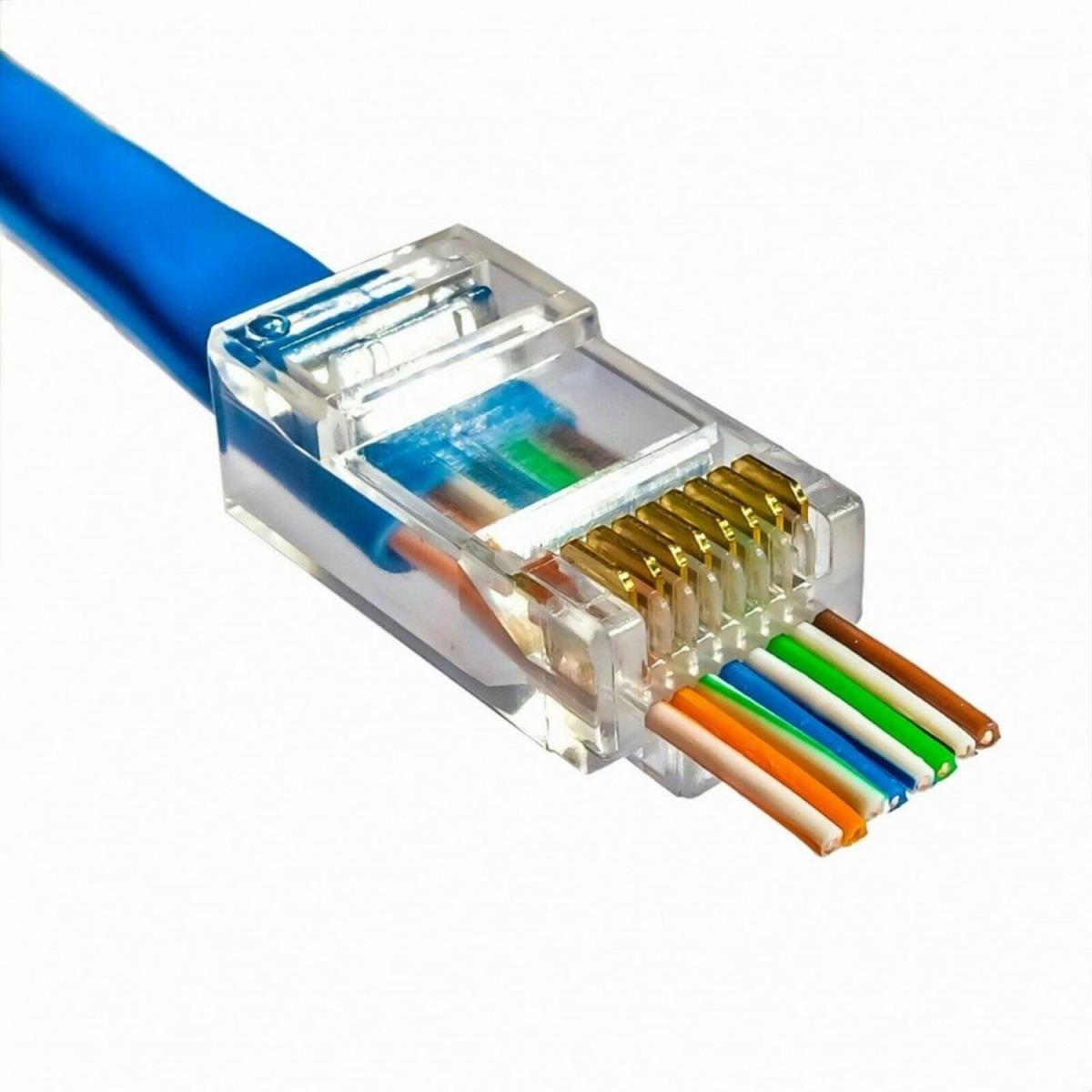 Nova RJ45 Cat6 Açık Uçlu 100lü Paket Konnektör Delikli