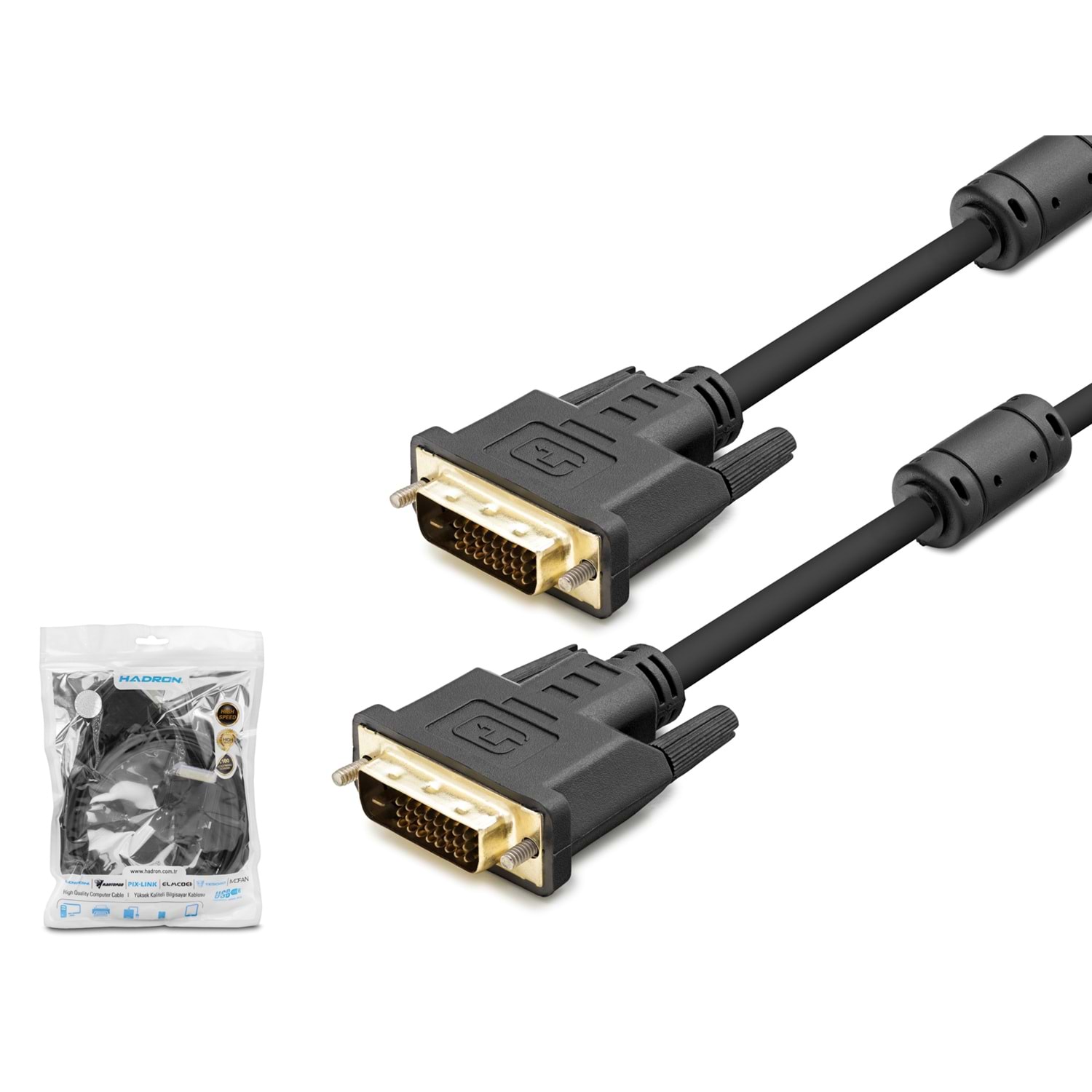 HADRON HDX7751 DVI-D 24+1 Kablo 1.8m Siyah