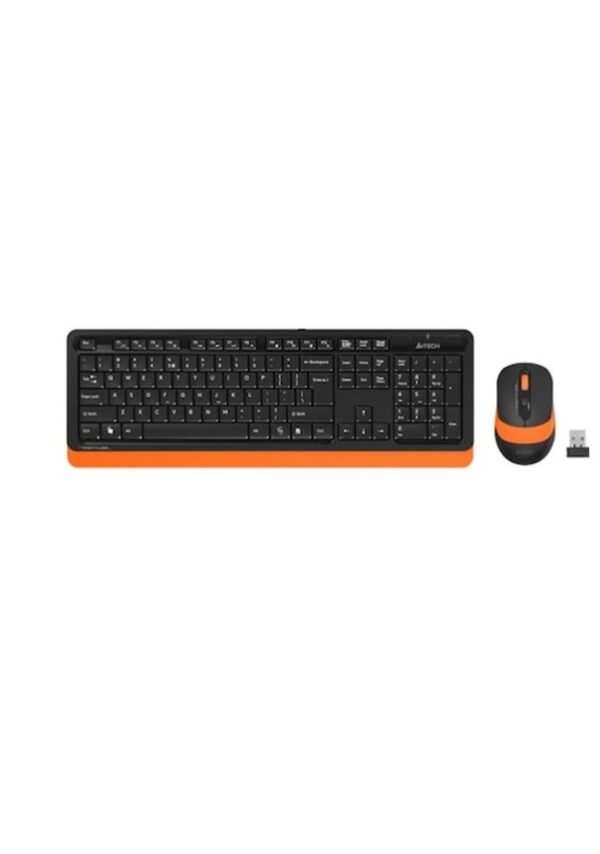 A4Tech FG1010 Q 2.4 GHz Usb Kablosuz Klavye Mouse Seti TURUNCU - Görsel 2
