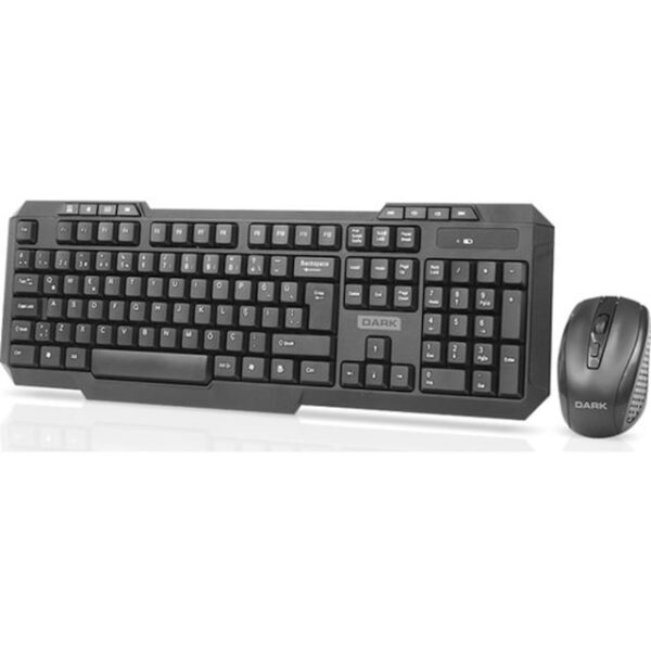 DARK DK-AC-KMW1010 TÜRKÇE KABLOSUZ MULTİMEDYA SİYAH Q KLAVYE+MOUS