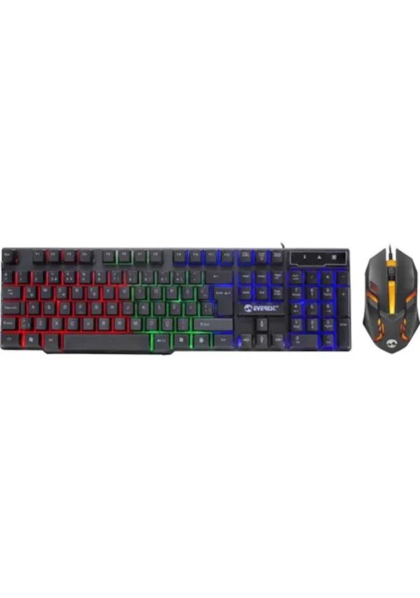 Everest KM-G77 X-Vayne RGB Zemin Aydınlatmalı USB Q Gaming Klavye + Mouse Set