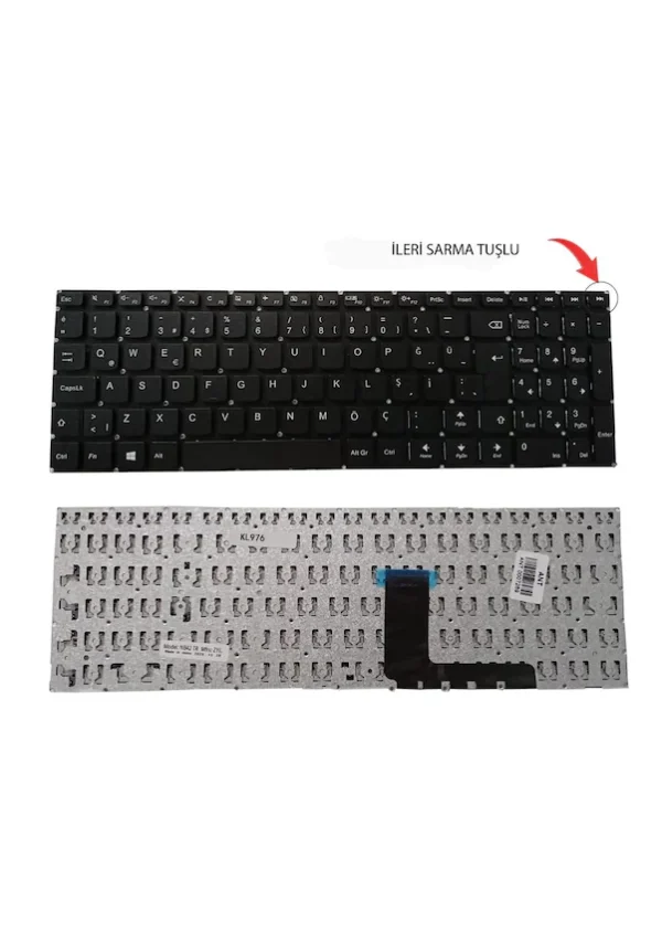Lenovo IdeaPad 110-15IBR Uyumlu Notebook Klavyesi - Siyah - TR
