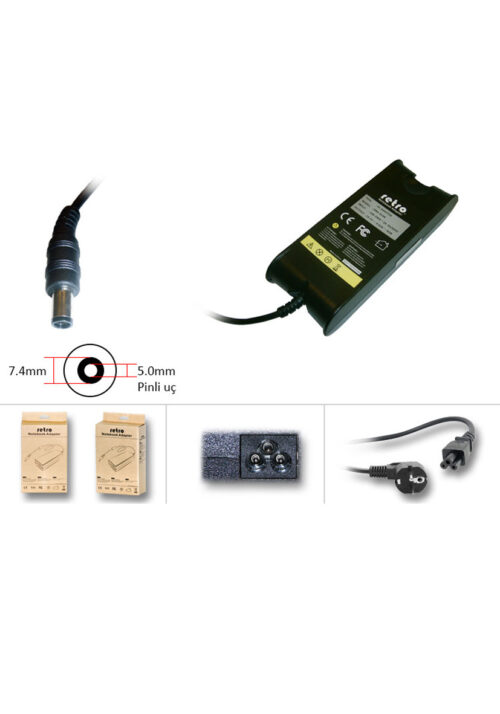 RETRO Dell 90W Pinli Uç Notebook Adaptör RNA-DL04