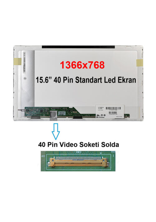 Dell N5110-9621 15.6 Ekran 40 Pin Standart Led Panel 1366x768 HD