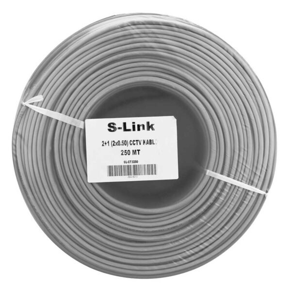 S-LİNK SL-CT2250 2+1 2X0,50MM CCTV KABLO 250 METRE