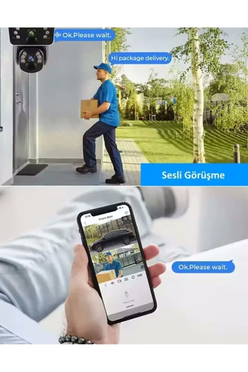Okam 3915-s 4g 6mp Çift Lens Sim Kartlı Güneş Enerjili Güvenlik Kamerası - Görsel 4