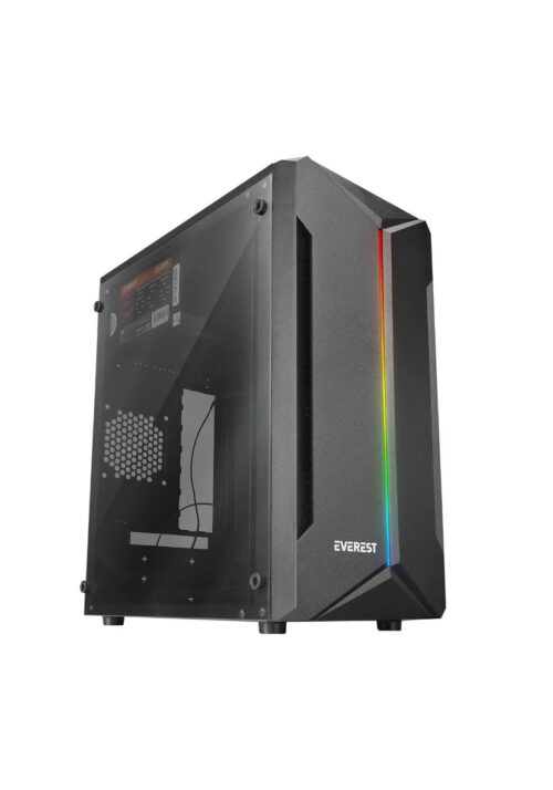 Everest BLAZON RGB Led Şeritli Peak 250W Akrilik Panel Gaming Oyuncu Bilgisayar Kasası